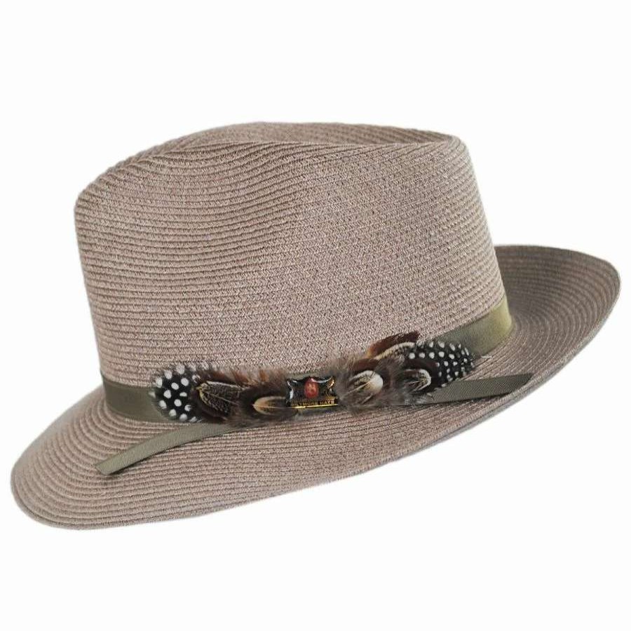 Fedoras * | Aviator Hemp Straw Fedora Hat