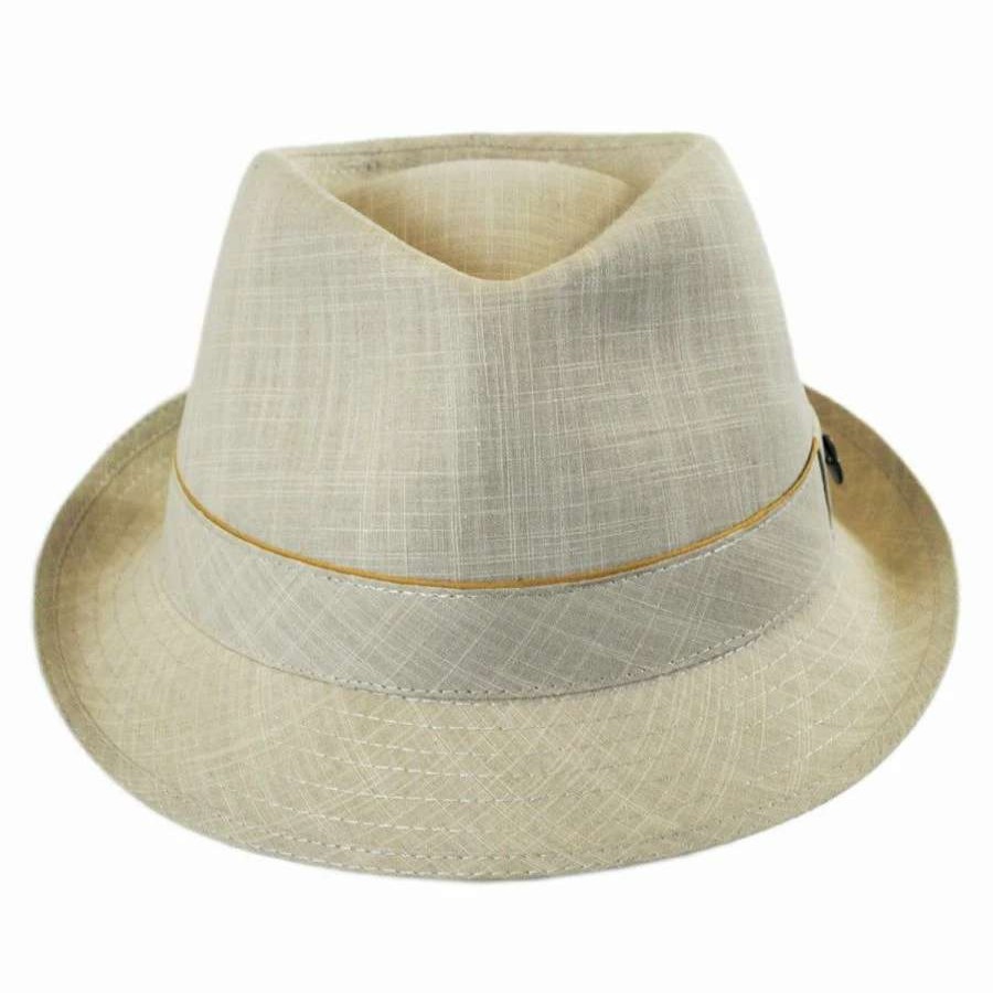 Fedoras * | Cotton Trilby Fedora Hat