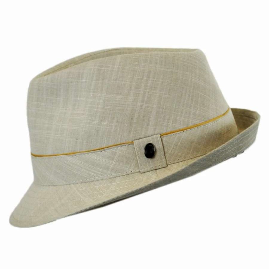 Fedoras * | Cotton Trilby Fedora Hat