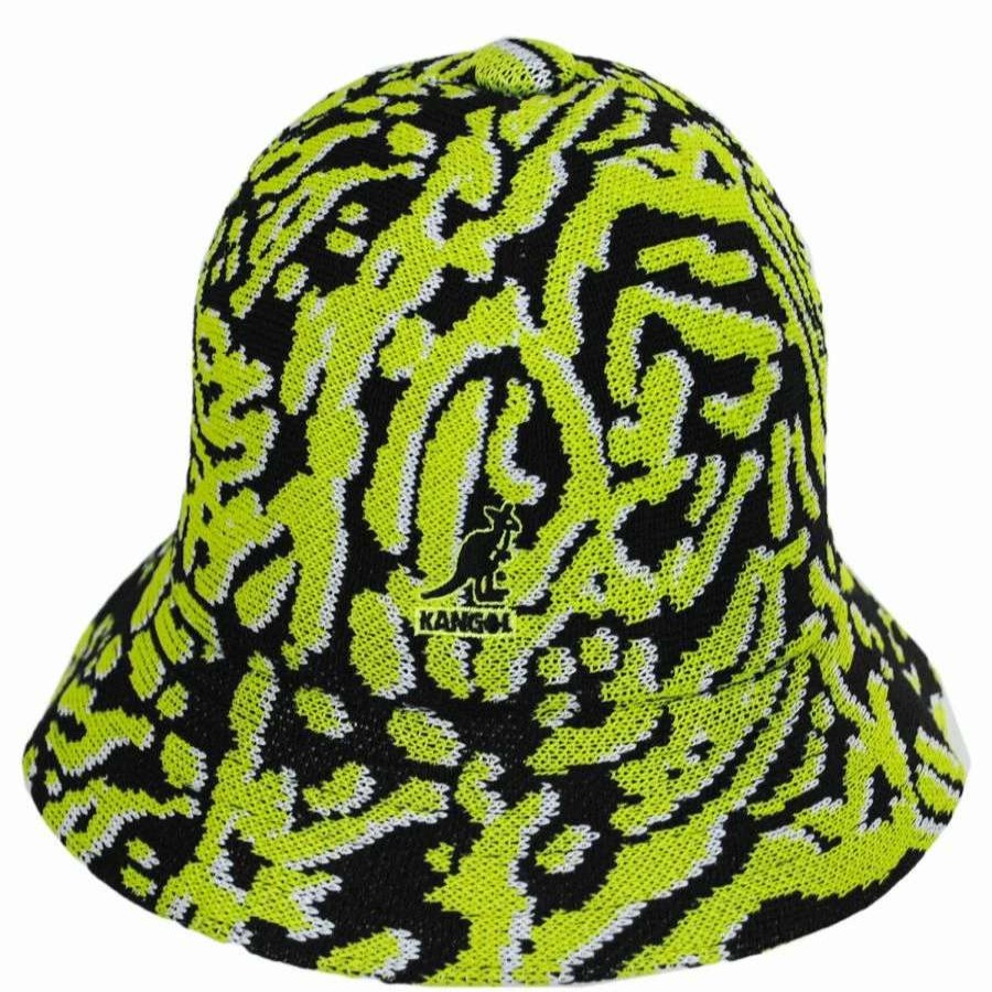 Men'S Hats * | Kangol Carnival Casual Tropic Bucket Hat Black/Green