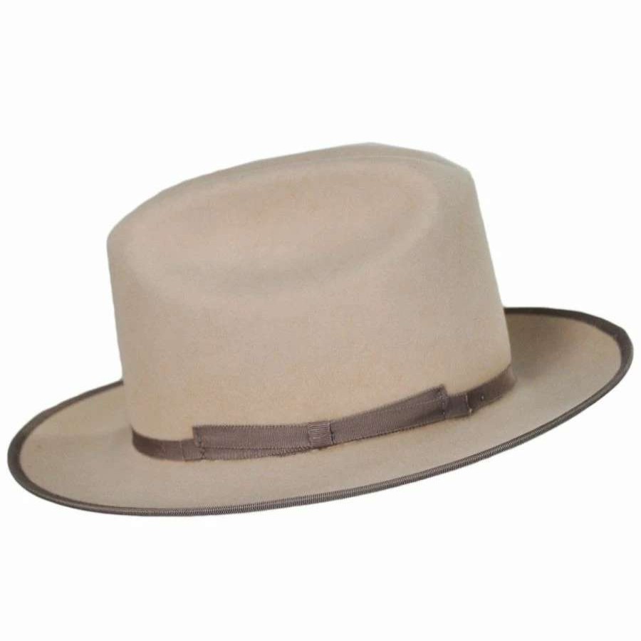 Men'S Hats * | Architect Fur Felt Cattleman Western Hat Buckskin