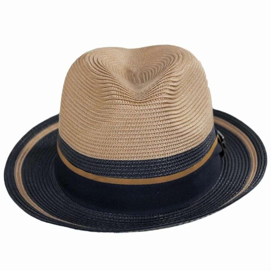 Fedoras * | Rodano Poly Braid Two Tone Fedora Hat