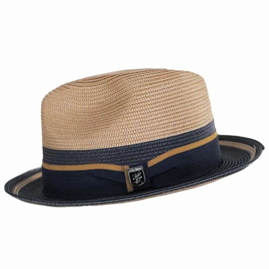 Fedoras * | Rodano Poly Braid Two Tone Fedora Hat