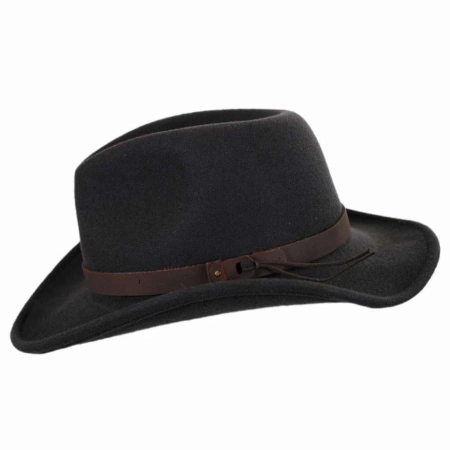 Men'S Hats * | Caliber Crushable Wool Litefelt Western Hat