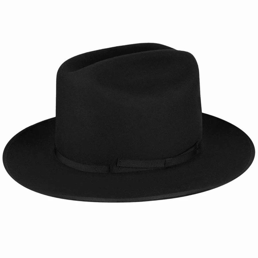 Cowboy & Western Hats * | Architect Fur Felt Cattleman Western Hat Black