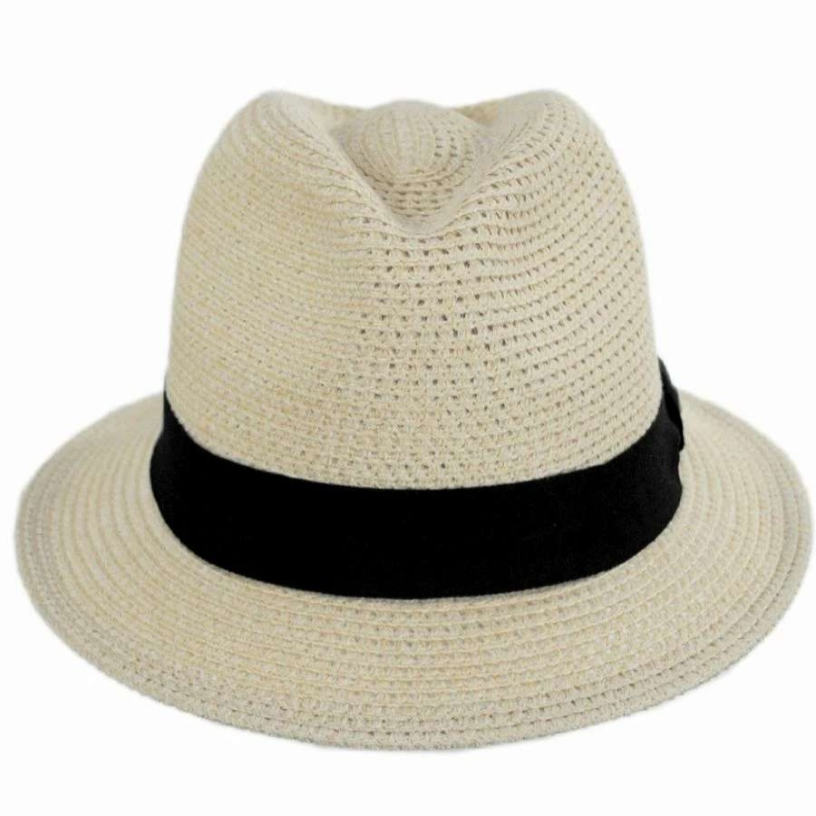 Fedoras * | Scala Summerville Polybraid Fedora Hat