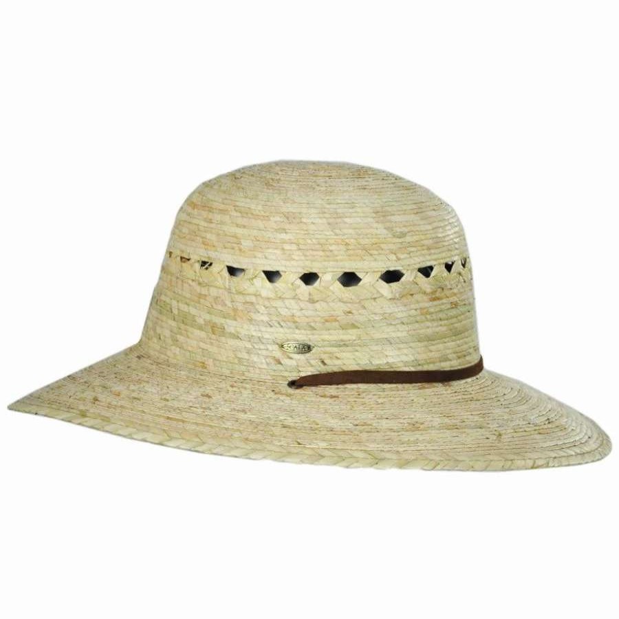 Outdoors * | Scala Synnove Palm Straw Sun Hat