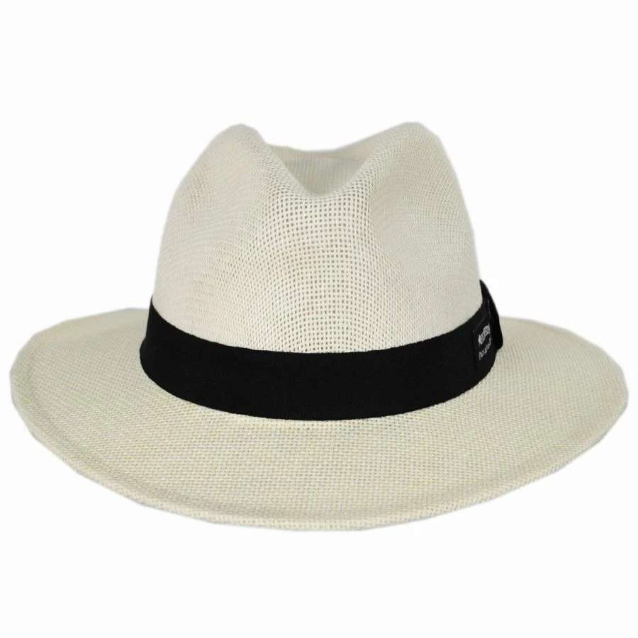 Men'S Hats * | Panama Jack Kingfin Toyo Straw Safari Fedora Hat