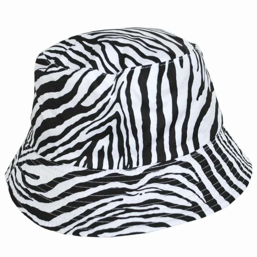 Bucket Hats * | Zebra Reversible Bucket Hat