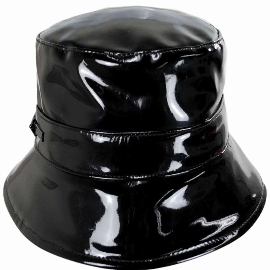 Outdoors * | Eliane Rollable Vegan Patent Leather Bucket Hat