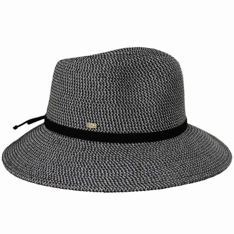 Outdoors * | Scala Bona Toyo Braid Fedora Hat