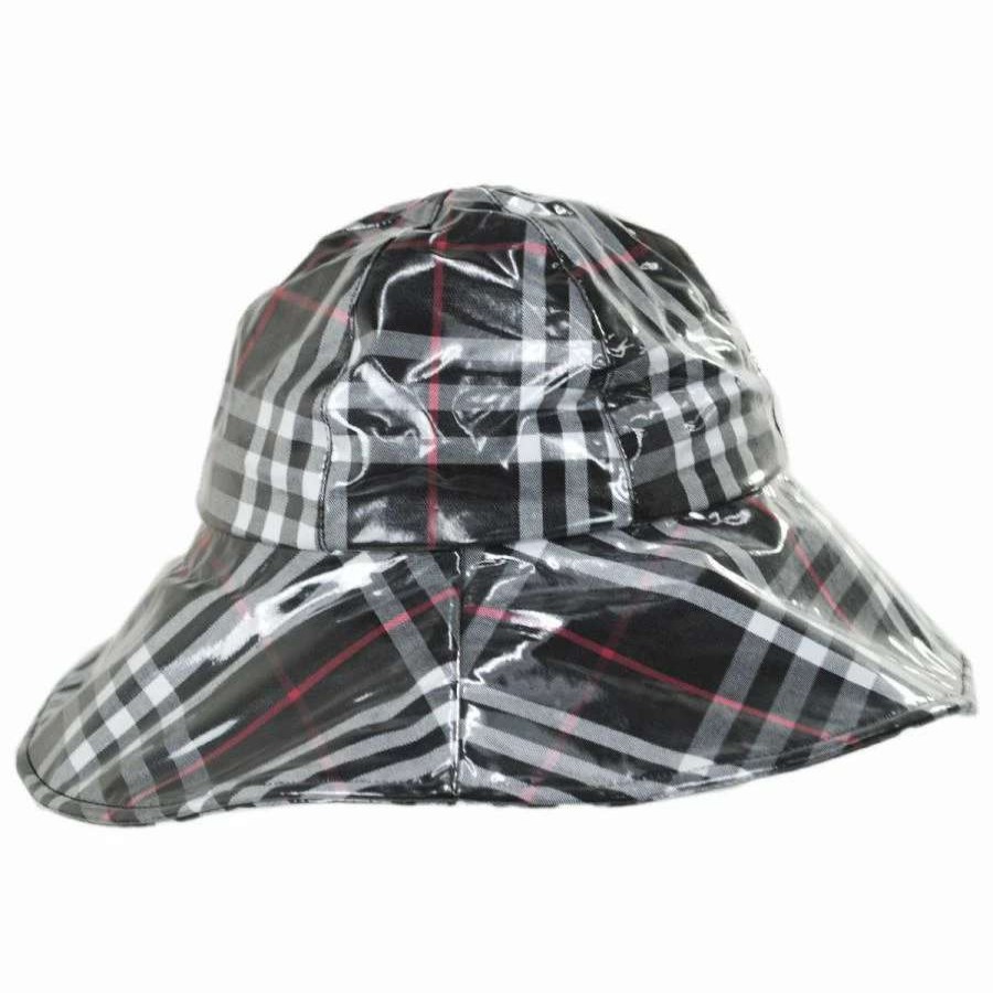 Outdoors * | Plaid Wide Brim Rain Hat