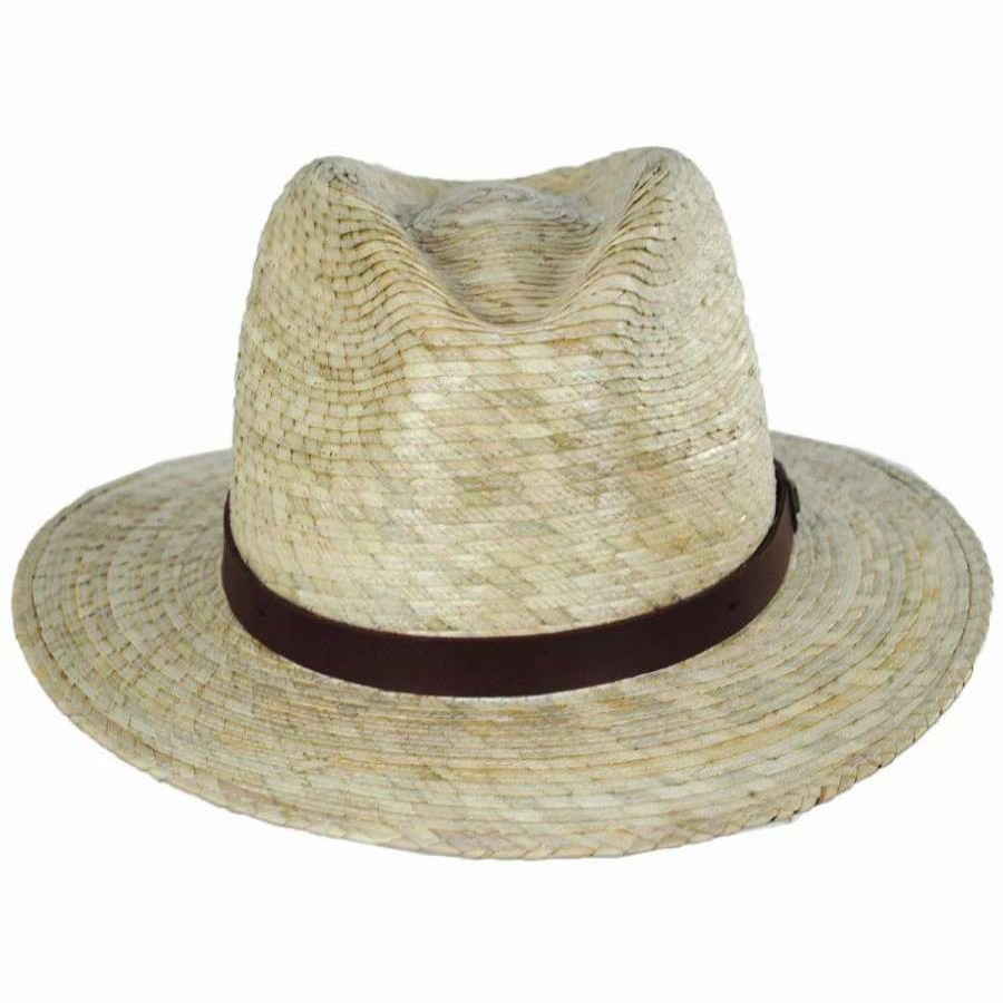 Fedoras * | Messer Palm Straw Fedora Hat