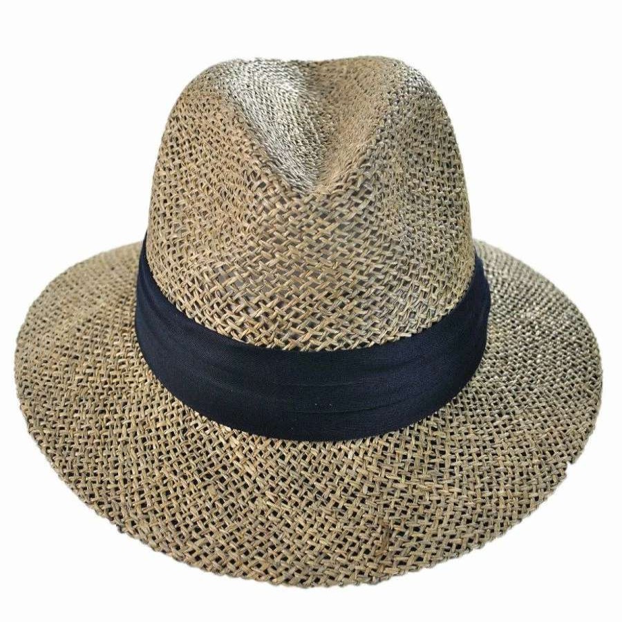 Outdoors * | Seagrass Straw Safari Fedora Hat