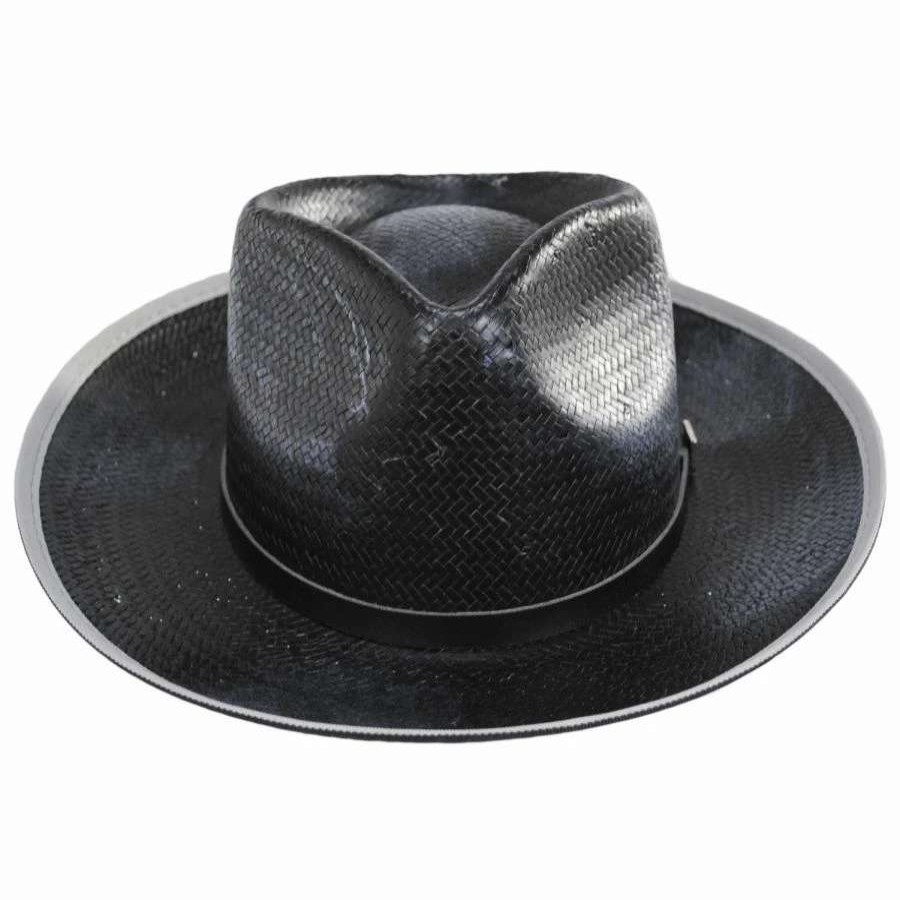 Fedoras * | Ritz Distressed Toyo Straw Fedora Hat