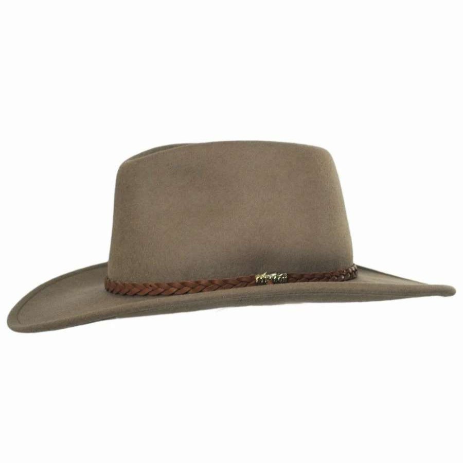 Fedoras * | Stetson Sagebrush Crushable Wool Felt Outback Hat