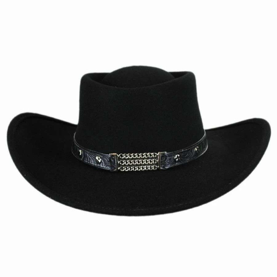 Cowboy & Western Hats * | Little Joe Wool Felt Gambler Western Hat