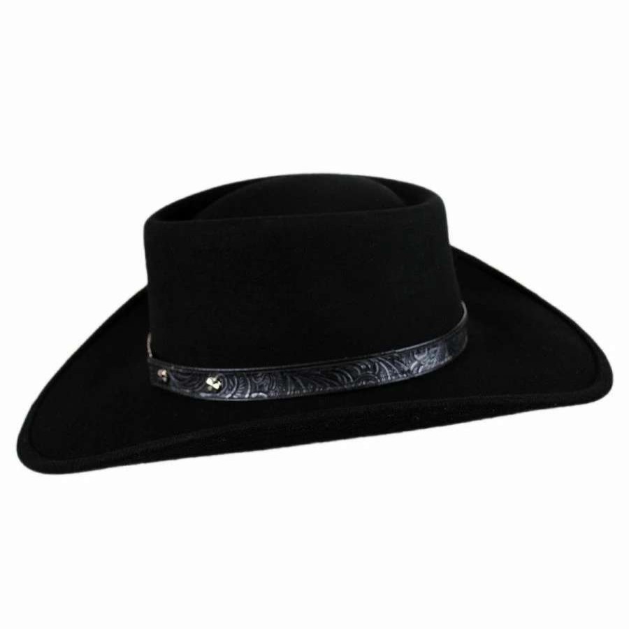 Cowboy & Western Hats * | Little Joe Wool Felt Gambler Western Hat