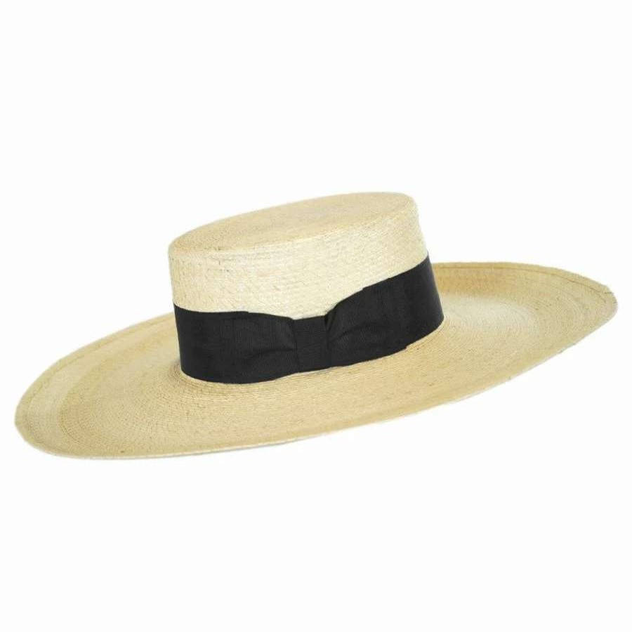 Outdoors * | Stetson Sunny Mexican Palm Leaf Straw Boater Hat